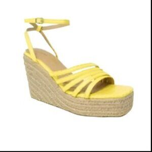 CHASE AND CHLOE Cordelia Platform Wedge Espadrille Sandal